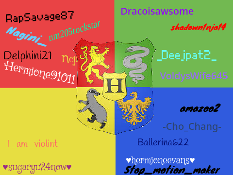 Sign your username on your Hogwarts house remix