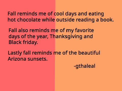 What does fall remind you of?