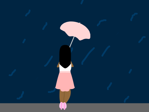 Girl in The Rain