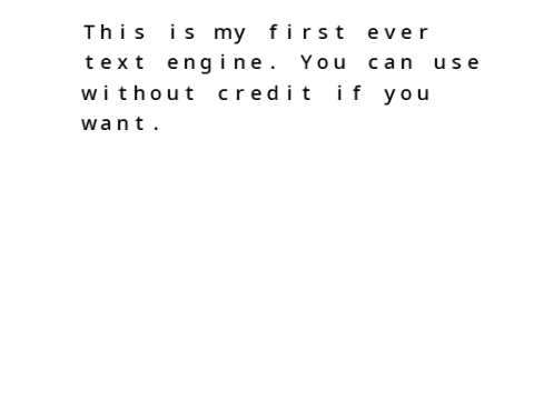 Text Engine (Free Use)