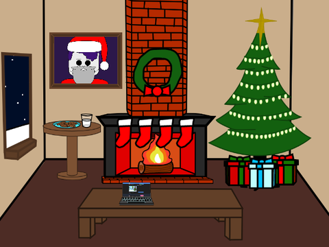 Christmas Animated Fireplace Scene