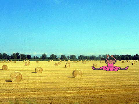 Moving Animation - Giant Dancing through a field of hay