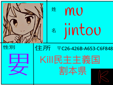 kill国住所経歴シート 