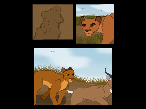 Some of my lioness OC’s hunting