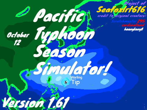 Pacific Typhoon Season Simulator Version 1.61 (old name lists)