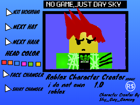 Roblox Character Creator 1.0