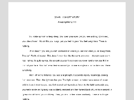 Dawn - A Short Story