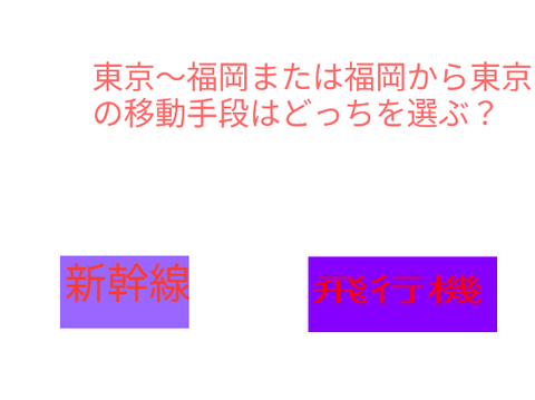東京〜福岡の移動手段（拡散希望）
