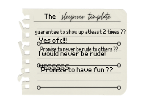 The Sleepover template remix
