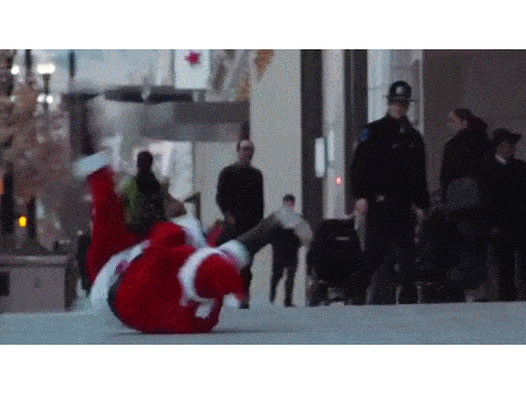 LE PERE NOEL QUI FAIT DES FIGURES