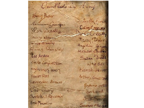 Dumbledore's Army Sign Up Sheet  remix