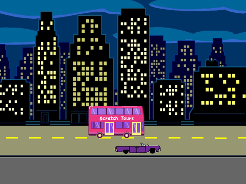 city street with cars animation