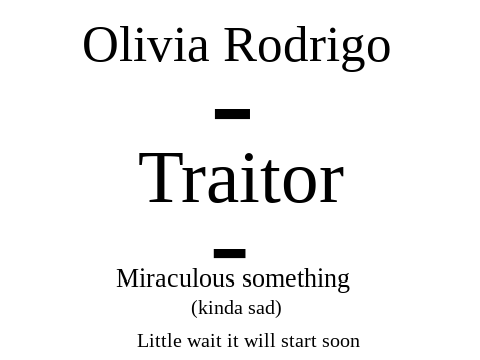Traitor - Miraculous Thingy