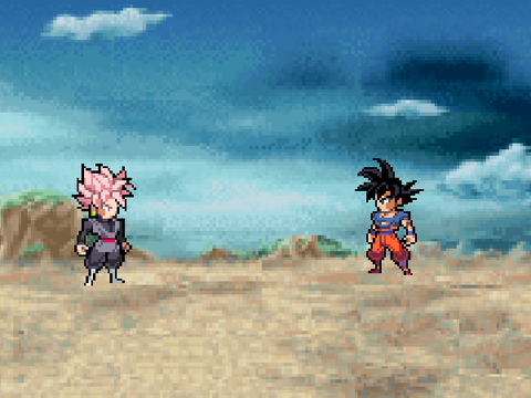 The fight between goku and black goku