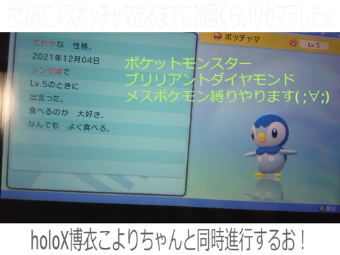 ブリダイ【メスポケモン縛り】やります。。