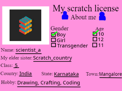 Scratch license