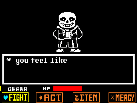 Sans Boss Fight but you cant die.