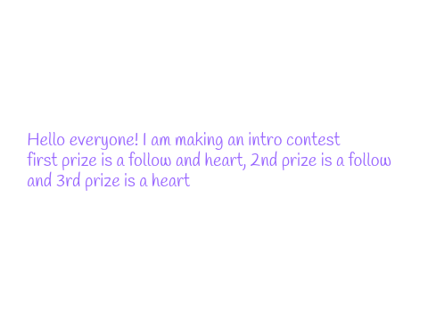 ( Open) intro contest