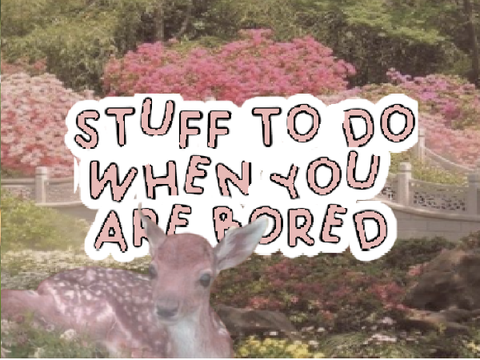 Stuff 2 do when u are bored