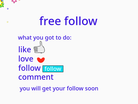 Free follow!