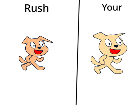 Draw rush my dog and he will rate it remix