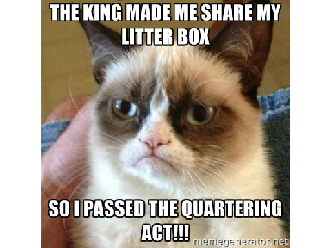 The Quartering Act in a nutshell