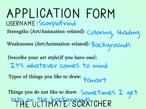 The Ultimate Scratcher: Application Form