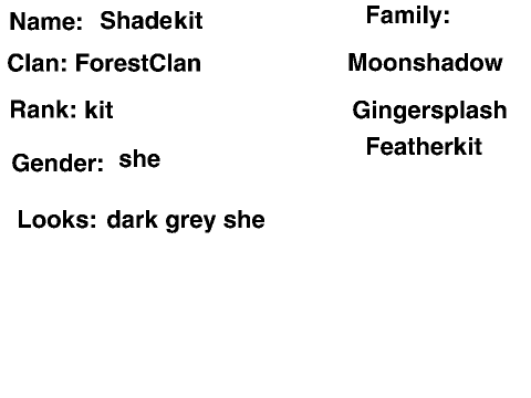 Sign Up Sheet For ForestClan remix