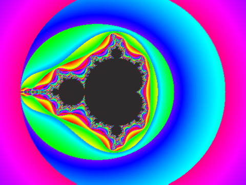 the mandelbrot set (smooth colors)