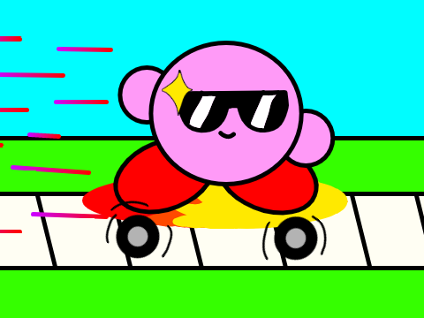 KIRBY'S ON A SKATEBOARD!!!!!!!!!!!!!!!!!!!!!