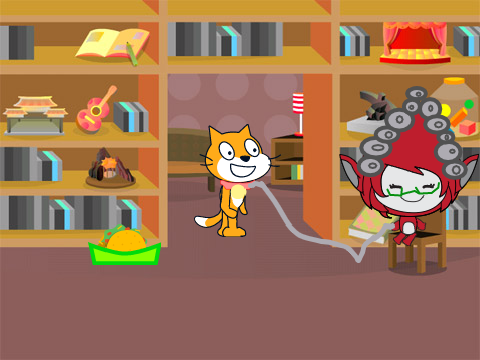 Take care of Grandma Giga's Scratch Cat!