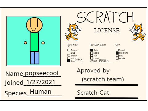 My scratch ID card ! 