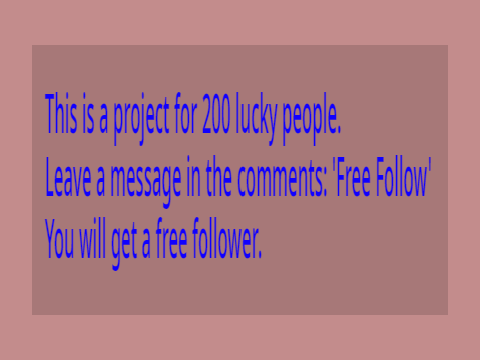 Free follow!