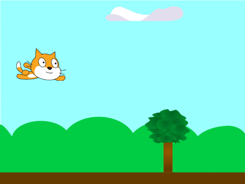 cat flying game 
