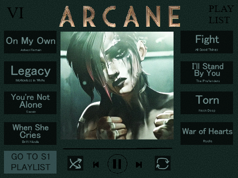 vi | s1+2 arcane playlist [UPDATED FEB 2025]