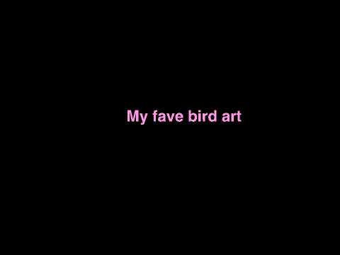 my fave bird art