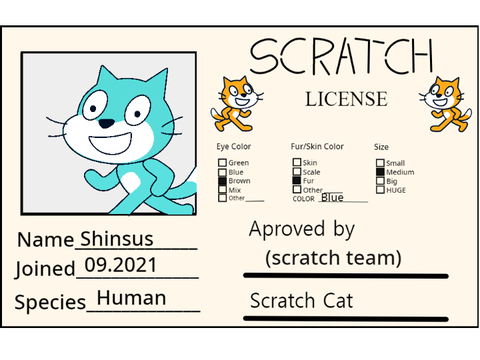 My scratch ID card