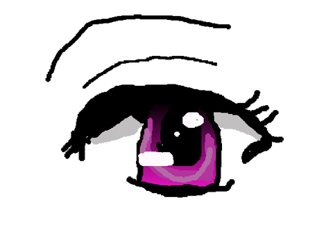Attempt of drawing an anime eye