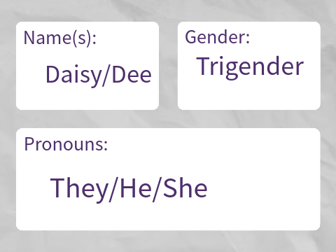Current Names/Gender/Pronouns! remix