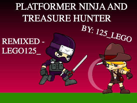 Platformer Game Ninja and The Treasure Hunter rëmīx