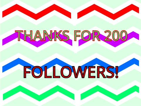 Thanks for 200 followers!