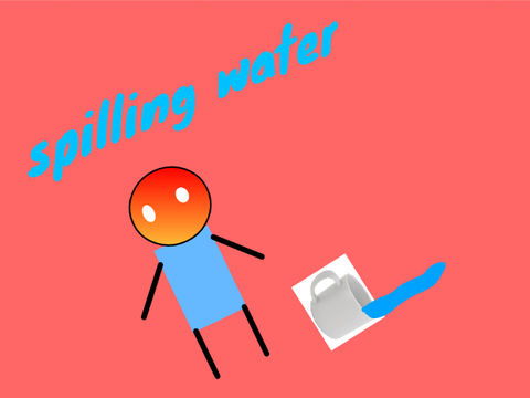 spilling water