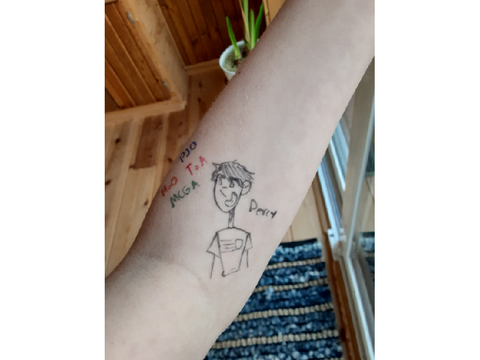 I DREW PERCY ON MY ARM