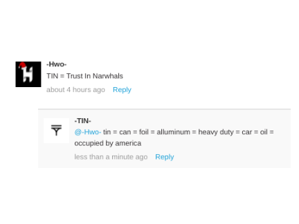 tin = occupied by america