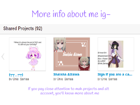 More info about me ig-