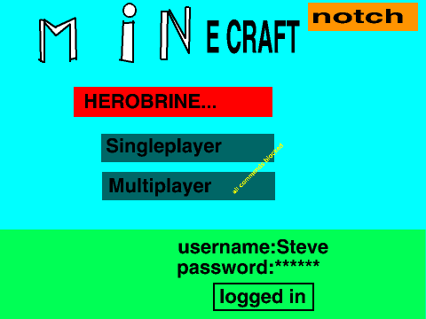 Minecraft HEROBRINE!(Herobrine command)