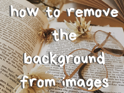 how to remove the background from images!