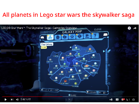 All planets in lego star wars: the skywalker saga