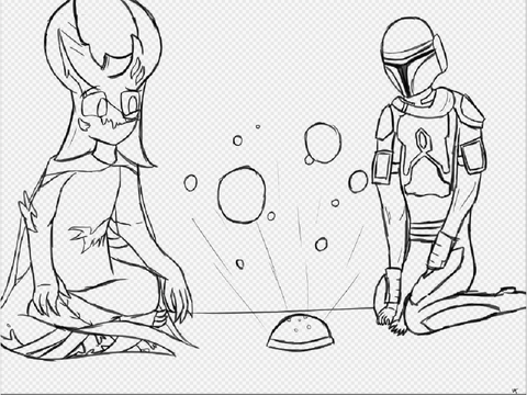 Mel and Corran Sketch