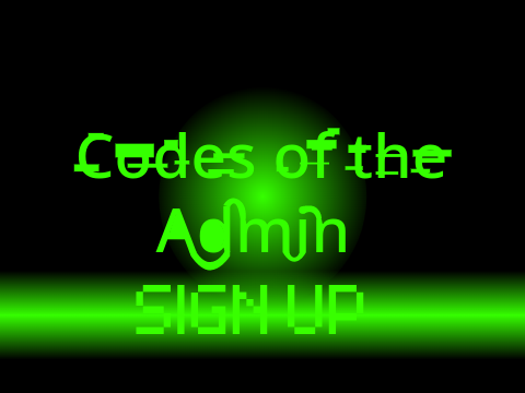 Codes of the Admin - Sign Up
